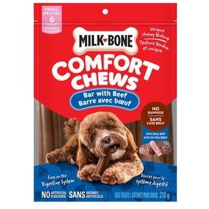Milk-Bone Comfort Chews Bar with Beef SMALL, Dog Treats, 210g