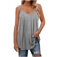 thumbnail image 1 of Birdeem Femmes Été Mode Décontractée Camisoles Sans Manches Col Rond Unies Débardeurs Blouse Gilet, 1 of 6