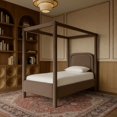 thumbnail image 2 of Meridian Furniture Salina Lit Simple Rembourré en Velours Brun, 2 of 11