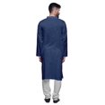 thumbnail image 3 of Atasi Ensemble Kurta en Coton pour Hommes Designer Décontracté Kurta Pyjama Uni, 3 of 5