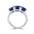 thumbnail image 2 of 3 3/4ct Diamond & Synthetic Blue Sapphire Ring 10K White Gold 3- Stone, 2 of 3