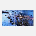 thumbnail image 2 of Panorama de Rivière Bleu Roche - Grande Oeuvre sur Toile de Plage, 2 of 3