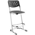 thumbnail image 2 of NPS 6600 Series 24" Modern Plastic Elephant Z-Stool with Backrest in Black, 2 of 3