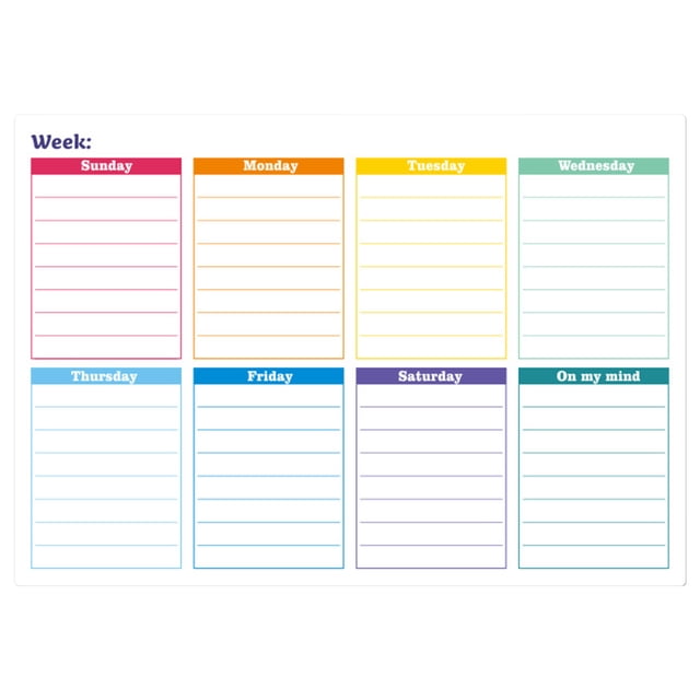 Magnetic Monthly Refrigerator Schedule | Custom Erasable Message Board | PET Whiteboard | Soft Writable Surface | 30x43cm | Family & Office Organization Tool