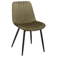 thumbnail image 1 of Bouclair Khaki Velvet Fabric and Metal Dining Chair, 1 of 10