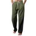 thumbnail image 2 of RXIRUCGD Men's Fashion Drawstring Elastic Waist Gradient Color Casual Length Pants, Army Green, Size: XL, 2 of 4