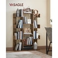 thumbnail image 4 of VASAGLE Bookshelf, Tree-Shaped Bookcase with 13 Storage Shelves, 33.9”L x 9.8”W x 55.1”H, Rustic Brown, 4 of 7