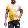 thumbnail image 1 of Qertyioot T-Shirt à Manches Courtes pour Hommes, Col Rond, Imprimé, Fitness, Sport, en Solde, 1 of 5