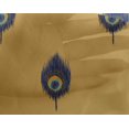 thumbnail image 4 of oneOone Georgette Viscose Fabric Peacock Feather Ikat Printed Craft Fabric BTY 42 Inch Wide, 4 of 4