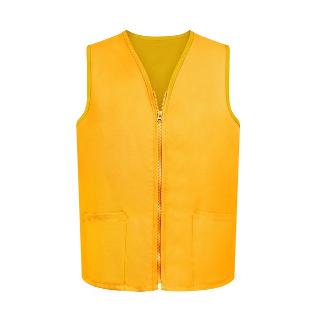 TOPTIE Adult Volunteer Work Vest Event Supermarket Apron Vests - Yellow