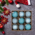 thumbnail image 1 of Meitianfacai 8cm Christmas Balls 9pcs Set Christmas Balls Sequins Lace Christmas Decoration Balls Christmas Gift Balls Christmas Tree Decoration, Blue, 1 of 6