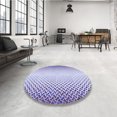 thumbnail image 4 of Ahgly Company Tapis d'Intérieur Lavables en Machine, Circulaires, Bleus Célestes Transitionnels, Ronds de 4 Pi, 4 of 7