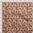 thumbnail image 3 of oneOone Tissu en Rayonne Pêche Fruits Banane et Fraise Matériel de Couture Tissu Imprimé au Mètre 56 Pouces de Large, 3 of 5