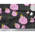 thumbnail image 2 of Soimoi Black Polyester Crepe Fabric Insect & Floral Artistic Print Fabric by The Yard 42 Inch Wide, 2 of 3