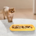 thumbnail image 4 of TIELUTT 3 Pcs Plat d'Alimentation pour Chats Long Bol de Repas pour Plusieurs Chats avec Antidérapant Ensemble de Table de Salle à Manger Formel Napperons Ronds pour Table à Manger Napperons Ronds pour Table à Manger Napperons pour Tables Napperons Légers Na, 4 of 8