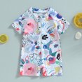 thumbnail image 3 of Gupgi Baby Girls Boys Rash Guard Swimsuit Watercolour Print Zipper Sun Protection Bathing Suit, 3 of 8