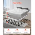 thumbnail image 3 of KFFKFF Box Spring, Queen Size Bed Frame with Washable Fabric Cloth, Heavy Duty Metal Frame for Queen Bed, 4 in Mattress Foundation, 3500 lbs Max Weight Capacity, 3 of 9