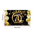thumbnail image 2 of Birthday Party Banner Home Birthday background; birthday Theme Backdrop Background Wall Decoration, 70 Years Old, 2 of 8