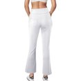 thumbnail image 3 of Innerwin Bas Taille Haute Femmes Harem Pantalons Course Jambe Large Pantalon Stretch Blanc M, 3 of 4