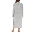 thumbnail image 4 of Peignoir Long pour Femme, Robe de Chambre Zippée, Peignoir en Molleton à Fermeture Éclair devant, Manteau de Maison en Peluche Chaud avec Fermeture Éclair, Tenue d'Intérieur avec Poches P-175 Gris m, 4 of 6