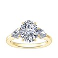 thumbnail image 1 of 0.80 Carat Excellent Oval Shape Genuine Diamond Latest Design Three Stone Engagement Ring for Ladies Solid 18K Yellow Gold Size 7.5, 1 of 8