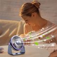 thumbnail image 3 of Small Desk Fan,Personal Fan Rechargeable,Small Tabletop Fan,USB Air Circulation Fan Eddy Rechargeable Night Light Desktop Electric Fan Portable Wall Mounted Fan for Student Dormitories, 3 of 7