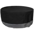 thumbnail image 1 of Sunnydaze Housse Ronde pour Foyer Extérieur, Robuste et Résistante aux Intempéries en Polyester 300D - 48 Pouces x 18 Pouces - Noir et Gris, 1 of 6