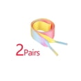 thumbnail image 3 of INSPIRE CHIC Extra Wide Shoe Laces Satin Ribbon Flat Gradient Colorful Shoe Strings for Sneakers Multi Pink 90cm/35.4", 3 of 6