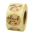 thumbnail image 1 of 500 Pieces/Roll Thank You Packaging Stickers Thank Stickers Thank You Sealing Stickers Round Kraft Labels DIY, 1 of 8