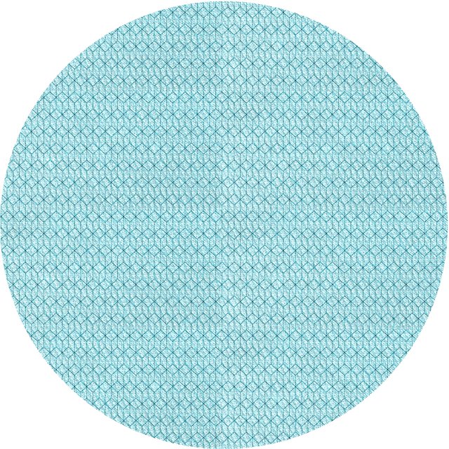 Ahgly Company Tapis Rond Lavable en Machine Intérieur Transitionnel Bleu Électrique, 6 Pieds Rond