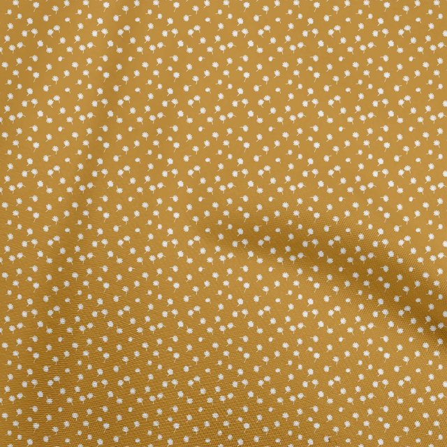 oneOone Cotton Poplin Yellow Fabric Floral Craft Projects Decor Fabric Printed By The Yard 56 Inch Wide