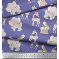 thumbnail image 2 of Soimoi Cotton Duck Fabric Deer,Elephant & Rabbit Kids Printed Craft Fabric by the Yard 42 Inch Wide, 2 of 2