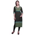 thumbnail image 1 of Bimba Printed Straight Kurtis For Women Panel Kurta Summer Tunic, 1 of 5