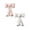 Rose & Blanc lot de 1, variante sur Ornement de Bureau pour la Maison - Vase Nœud Vase en Céramique Sculptures Mignonnes Statues Uniques Ornement Décoratif de Table pour Bureau et Pièce, 19x15x8 cm, Rose Lot de 1
