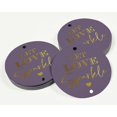 thumbnail image 3 of Inkdotpot Real Gold Foil Let Love Sparkle Wedding Tags Favor Hang Paper Tags 50 Pieces, 3 of 6