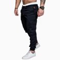 thumbnail image 1 of FOCUSNORM Men' s Trousers Pantalon Taille Haute Uni avec Multiples Poches, 1 of 8