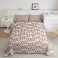thumbnail image 2 of Erosebridal Modern Geometric Bedding Full Comforter Set, Chic Check Comforter Sets Full Size, Minimalism Minimalst Reversible Down Comforter, Breathable Bedroom Decor, 3pcs, 2 of 8
