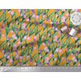 thumbnail image 2 of Soimoi Poly Georgette Fabric Leaves & Tulip Floral Printed Fabric 1 Yard 42 Inch Wide, 2 of 3