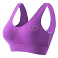 thumbnail image 1 of Women's Rhinestone Sports Bra - Hollow Back Design w/ Wide Strap Support | Anti-Sagging Wireless Bra for Workouts & Mature Figures, 1 of 2