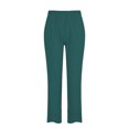 thumbnail image 2 of Innerwin Palazzo Pant High Waist Ladies Harem Pants Beach Solid Color Boho Trousers Army Green M, 2 of 3