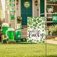 thumbnail image 5 of St. Patricks Day St. Patrick's Day Garden Flag Four Leaves, 5 of 5