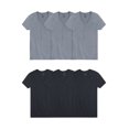 thumbnail image 1 of Fruit Of The Loom Mens Short Sleeve V-Neck T-Shirt 6 Pack, L, Assorted, 1 of 1