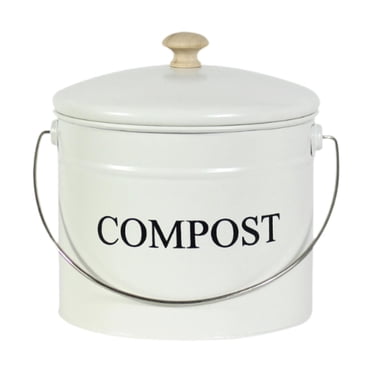 jinwen Compost Bin Filter Indoor Container for Waste Recycling Countertop Composter white