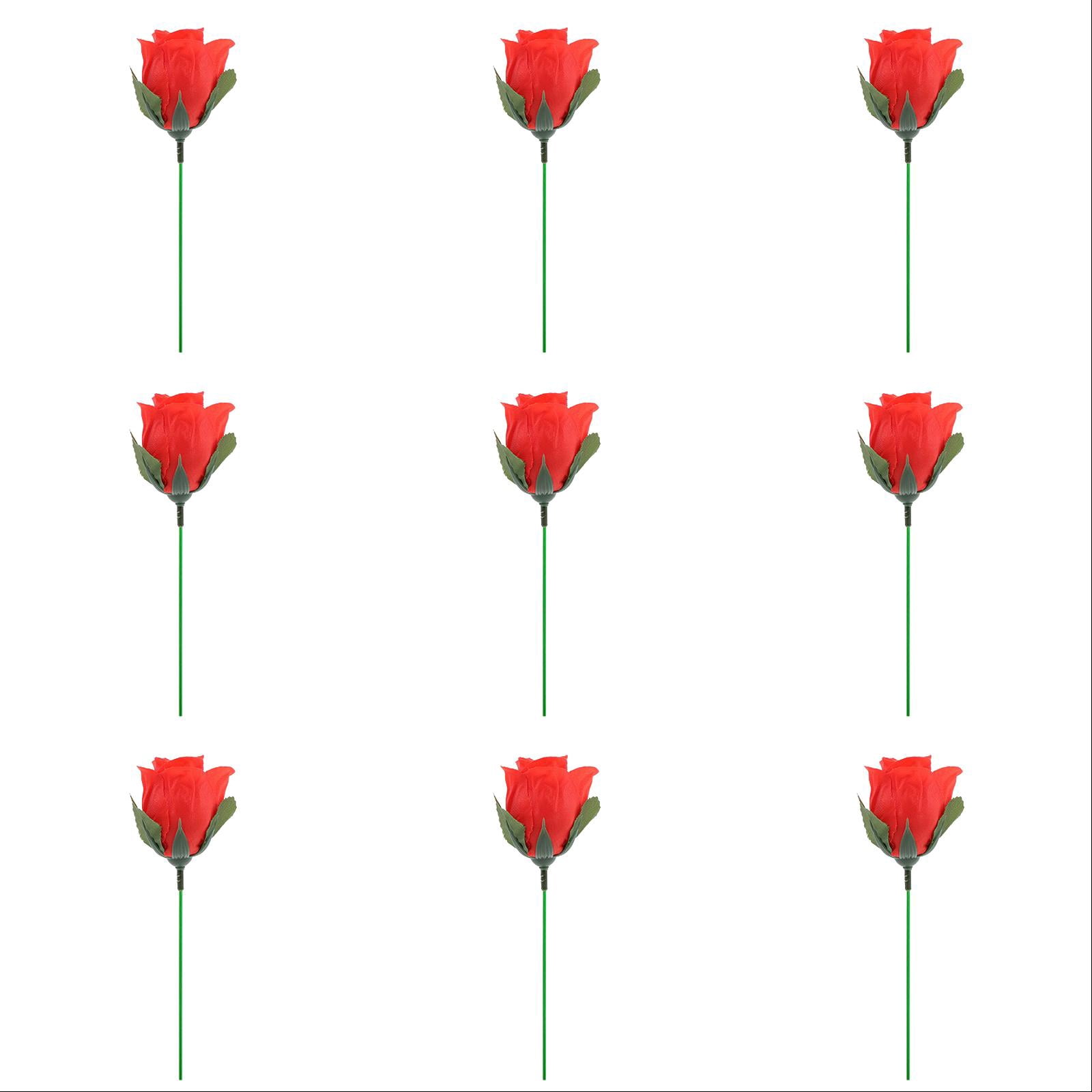 15 Pcs Torche Magique de Feu pour Rose Accessoires de Tour avec Bloc de Cire - Outils de Magicien Professionnels pour Spectacles sur Scène, Performances de Rue et Demandes en Mariage - Ensemble de Magie de Transformation Florale