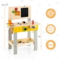 thumbnail image 3 of Costway Wooden Tool Bench Workbench Toy Play for Kids with Tools Set for Toddlers Ages 3 +, 3 of 10