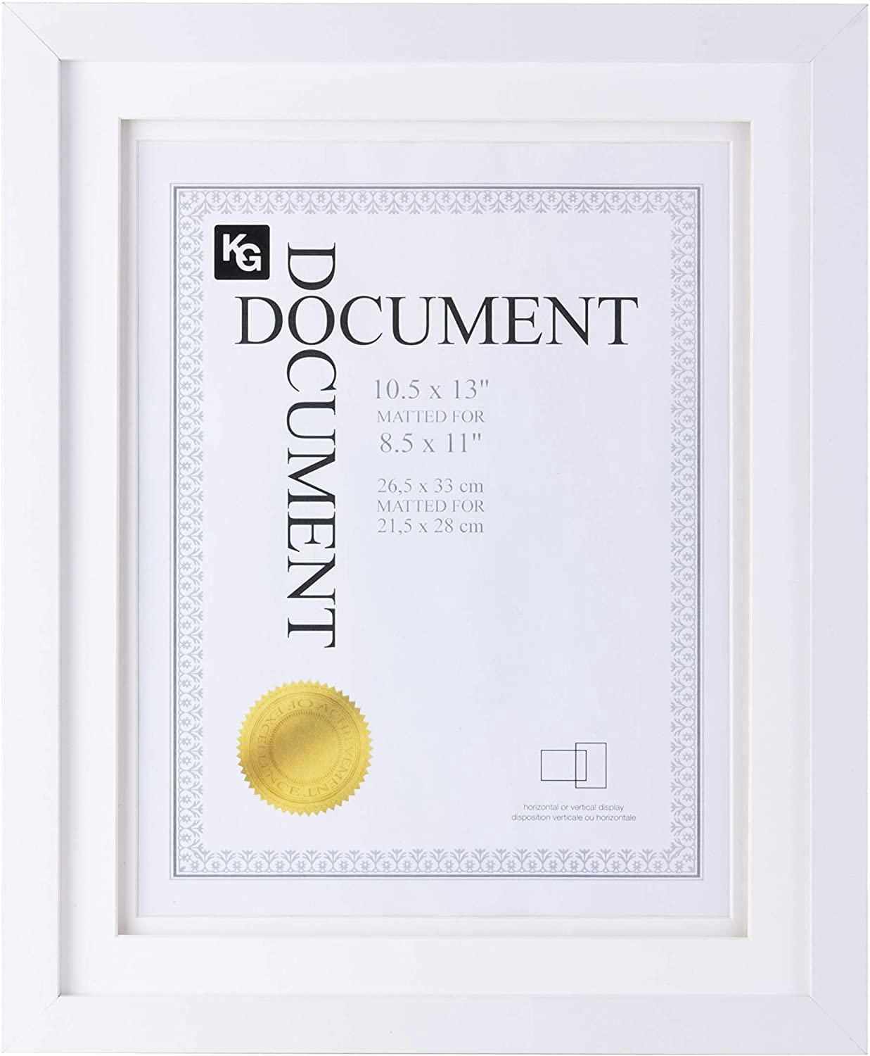 kieragrace KG cadre contemporain Morgan avec passe-partout double – 26,67 x 33,02 cm (10,5 x 13 po), blanc