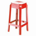 thumbnail image 1 of Compamia Tabouret de Comptoir en Polycarbonate Renard - Ensemble de 1, Rouge Brillant, 1 of 6