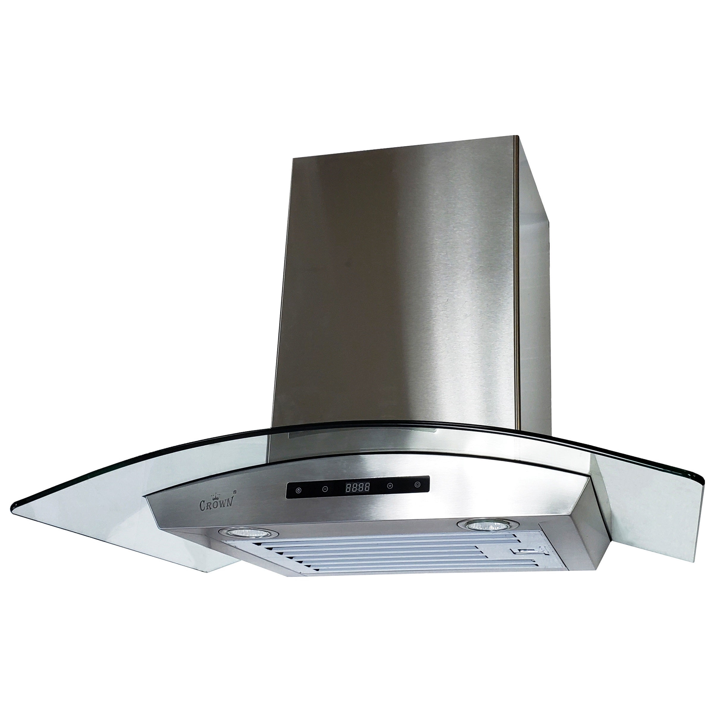 CROWN PRO-D01/36 36" Stainless Steel Wall Mount Range Hood, 800 CFM, LED Lights, Professional Kitchen Vent Hood
