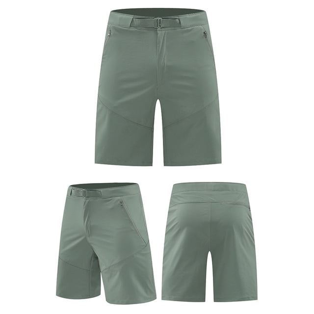 Sentmoon Mens Golf Shorts Breathable High Waist Running Shorts Straight Solid Color 2025 Summer Swim Trunks Side Pockets Stylish for Running Workout Green L