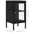 thumbnail image 4 of vidaXL Sideboard Black 38x35x70 cm Steel and Glass, 4 of 5